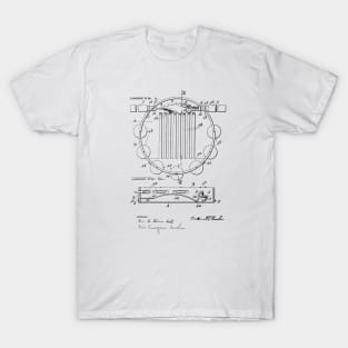 Tambourine Drum vintage patent drawing T-Shirt